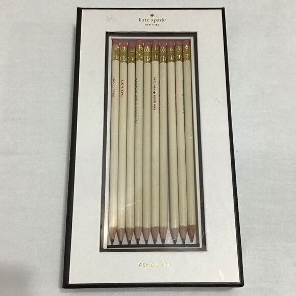 Kate Spade New York What’s The Word Pencil 10 Piece Set New In Box - Picture 1 of 6